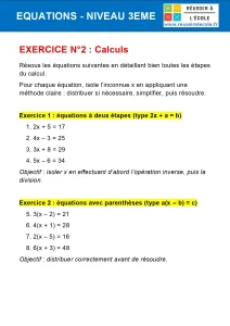 équilibrer équation chimique exercice corrigé 3ème pdf