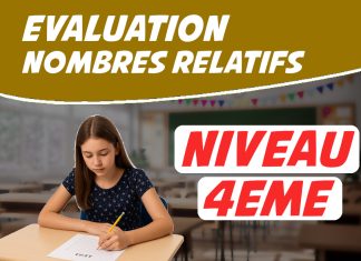 evaluation 4eme nombre relatif