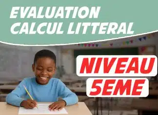 Evaluation Calcul Littéral 5ème avec Corrigés PDF évaluation Calcul Littéral 5ème avec Corrigés PDF