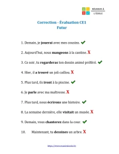 evaluation ce1 futur