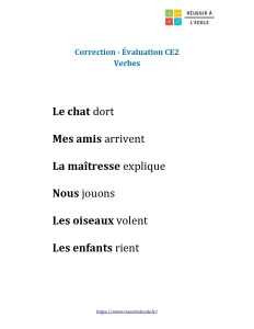 evaluation ce2 verbe evaluation ce2 verbe