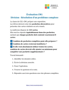 evaluation cm1 division