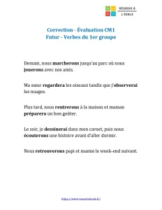 evaluation cm1 futur evaluation cm1 futur