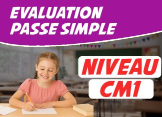 evaluation cm1 passe simple