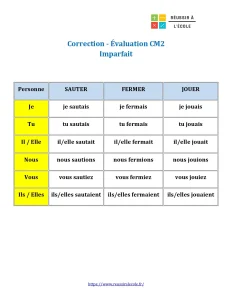 evaluation cm2 imparfait evaluation cm2 imparfait