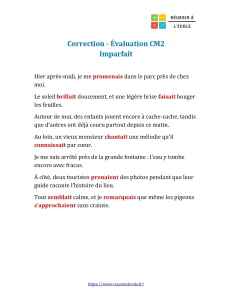 evaluation cm2 l'imparfait evaluation cm2 l'imparfait