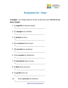 évaluation futur ce1 pdf