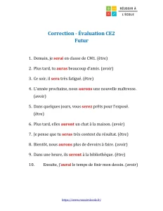 évaluation futur ce2