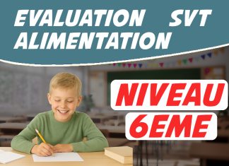 évaluation svt 6ème alimentation humaine