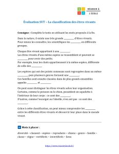 évaluation svt 6ème êtres vivants pdf avec correction évaluation svt 6ème êtres vivants pdf avec correction