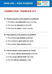 exercice anglais voix passive exercice anglais voix passive