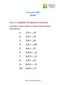 exercice cm2 math