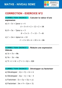 exercice de math 5ème avec corrigé exercice de math 5ème avec corrigé