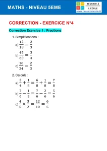 exercice de math 5ème avec corrigé exercice de math 5ème avec corrigé