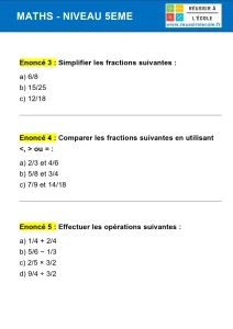 exercice de math en 5eme exercice de math en 5eme