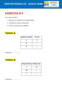exercice de proportionnalité 5eme exercice de proportionnalité 5eme