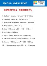 Exercice de Math 6ème avec Correction (PDF)