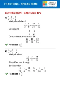 exercice fraction 5eme