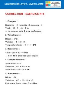 exercice nombre relatif 4ème