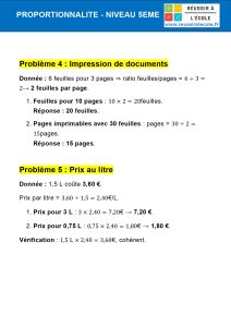 exercice proportionnalité 5ème exercice proportionnalité 5ème