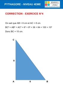 exercice pythagore 4ème