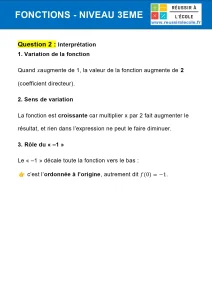 exercice sur les fonctions 3ème exercice sur les fonctions 3ème