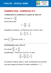 exercice thales 3ème