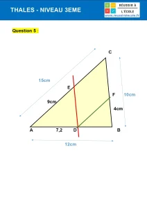 exercice theoreme de thales 3eme
