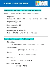 exercices de maths 5ème avec corrigés exercices de maths 5ème avec corrigés
