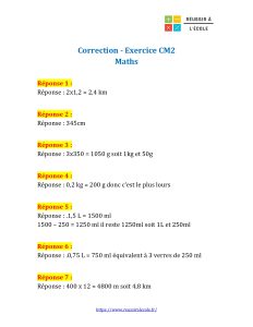 exercices de maths cm2 avec corrigés pdf gratuit