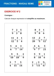 exercices fractions 5ème