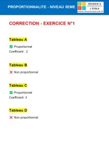 exercices proportionnalité 5ème​
