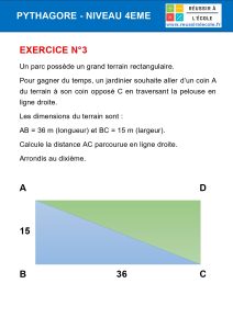 exercices pythagore 4eme