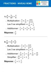 exercices sur les fractions en 5ème