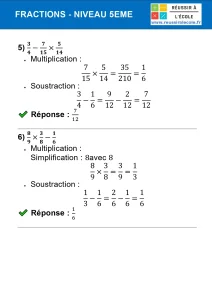 exercices sur les fractions en 5ème