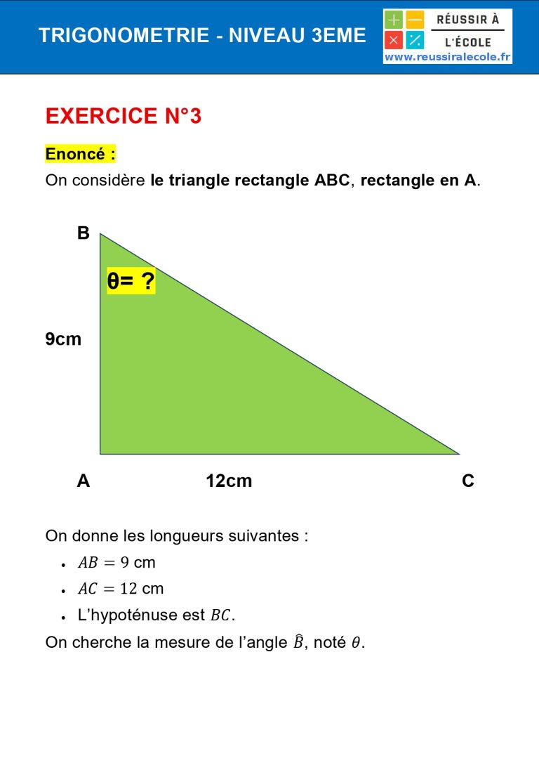 Exercice Trigonom trie 3 me Avec Corrig PDF Imprimer exercice-trigonom-trie-3-me-avec-corrig-pdf-imprimer