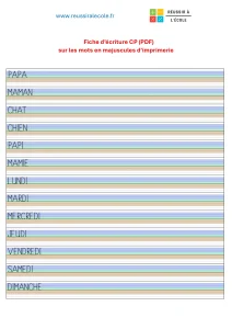 fiche écriture cp​