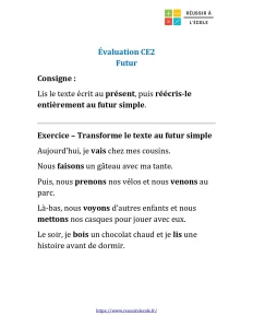 futur evaluation ce2