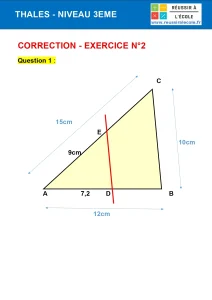 thales 3eme exercice