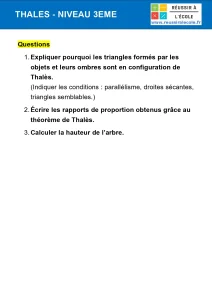 théoreme de thales exercice 3eme
