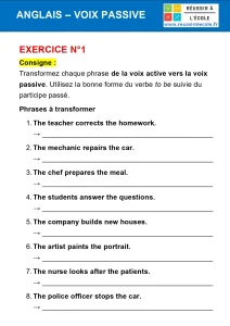 voix passive anglais exercice corrigé pdf voix passive anglais exercice corrigé pdf