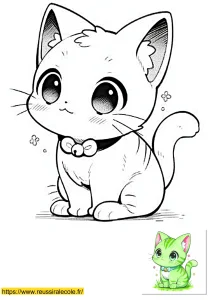 coloriage chat kawaii a imprimer coloriage chat kawaii a imprimer