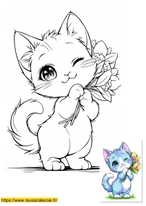 coloriage chat kawaii à imprimer coloriage chat kawaii à imprimer
