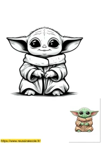 coloriage kawaii à imprimer bébé yoda coloriage kawaii à imprimer bébé yoda