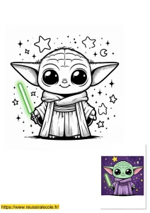 coloriage kawaii à imprimer bébé yoda coloriage kawaii à imprimer bébé yoda