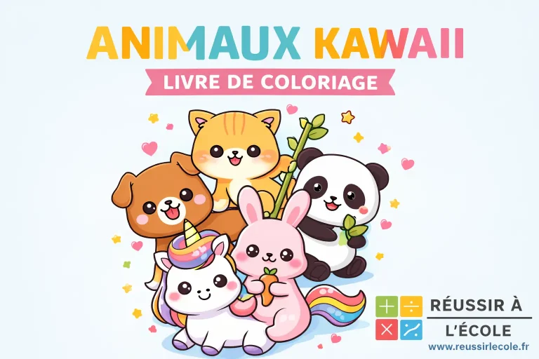 Article: Coloriage à imprimer Animaux Kawaii