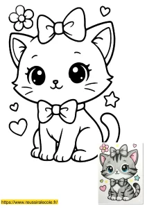 coloriage kawaii chat coloriage kawaii chat