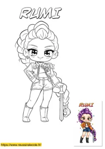 coloriage kpop demon hunter coloriage kpop demon hunter