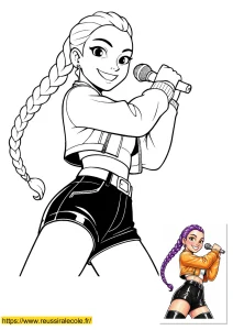 coloriage kpop demon hunter coloriage kpop demon hunter