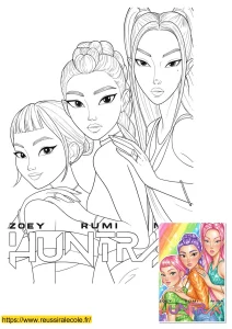 coloriage kpop demon hunter coloriage kpop demon hunter